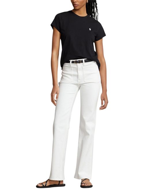 t-shirt donna girocollo mezza manica nero Ralph Lauren | 211898698007